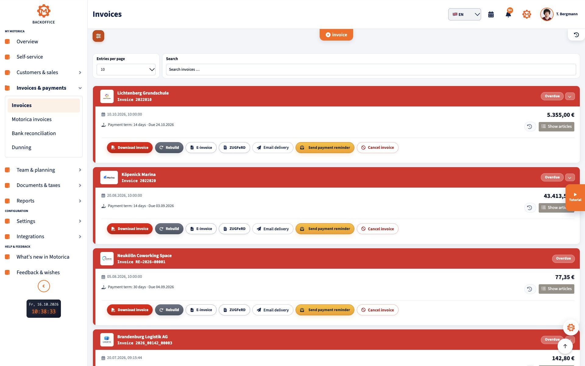 Motorica product view: Who must follow the GoBD?