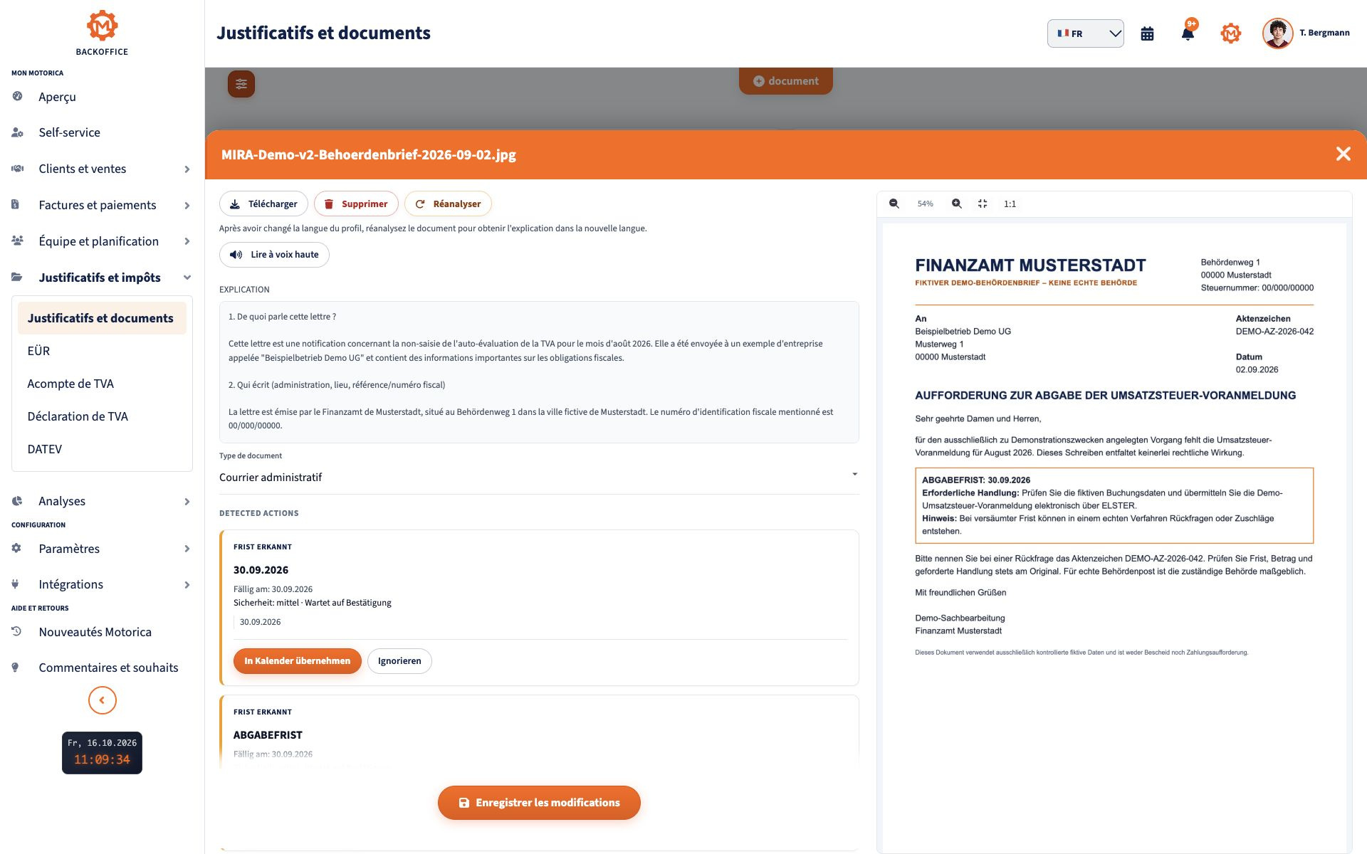 MIRA explique un document officiel et met en évidence les échéances reconnues