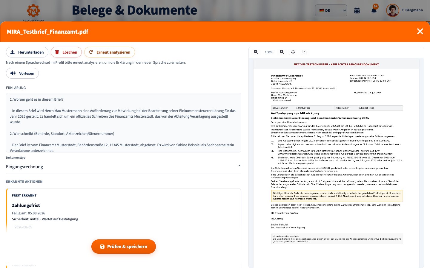 Digitale Dokumente werden mit MIRA analysiert und geordnet