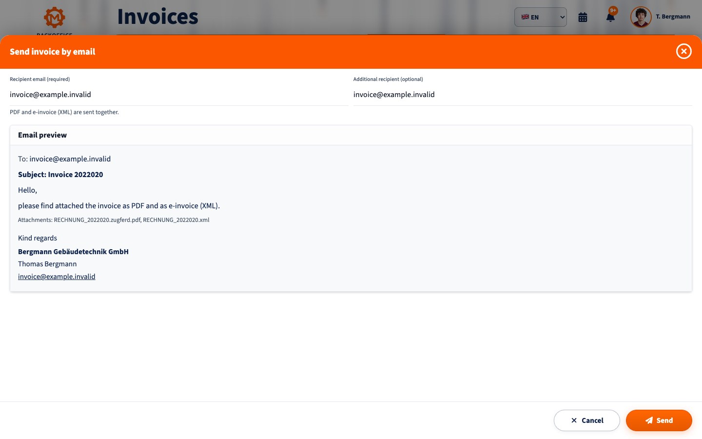Motorica product view: From payment reminder to formal payment demand