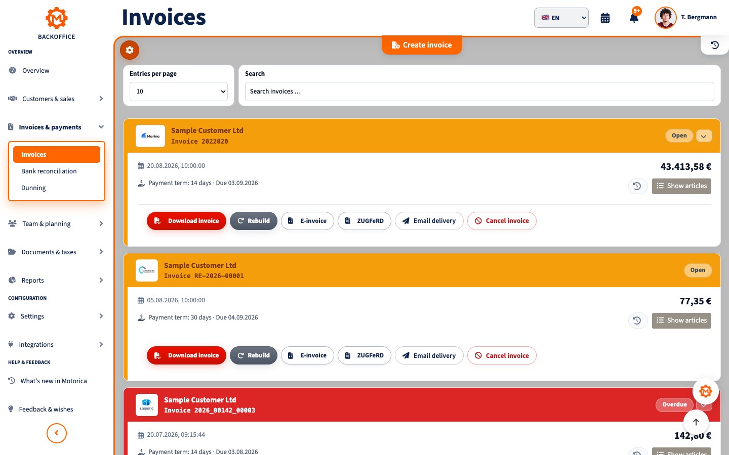 Motorica product view: Working in several languages is not the same as translating German rules