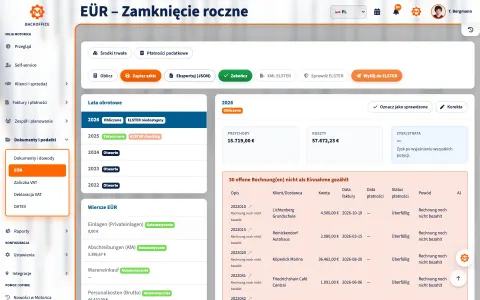 Wypełniona EÜR Thomasa Bergmanna w Motorica po polsku